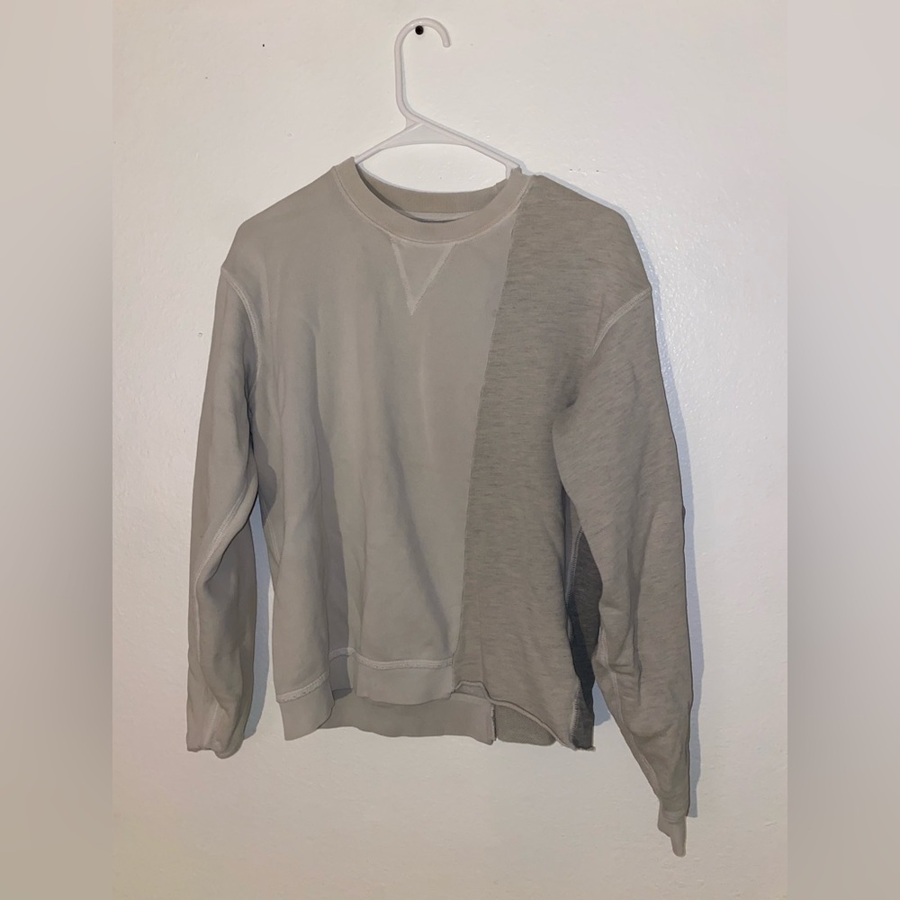 John Elliot Women’s Size 0 Color block Gray Crewneck Sweatshirt Casual Boho